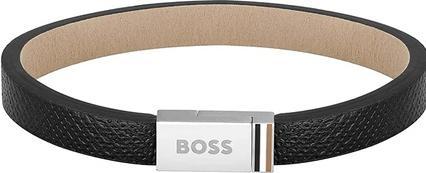 Actual product image Hugo Boss Modern leather bracelet Jace 1580336 - Length: 17.5 cm (17.50 cm, Leather)