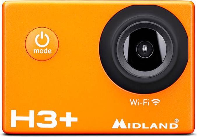 Midland H3+ Dashcam Angle de vue horizontal max.=120° Batterie, WLAN (WiFi, Accéléromètre, Batterie, Microphone intégré, Écran intégré, Vision nocturne, Full HD)
