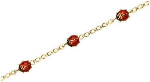 JGZ Bracelet Marienkäfer (14 cm, 9 Karat Gelbgold 375)