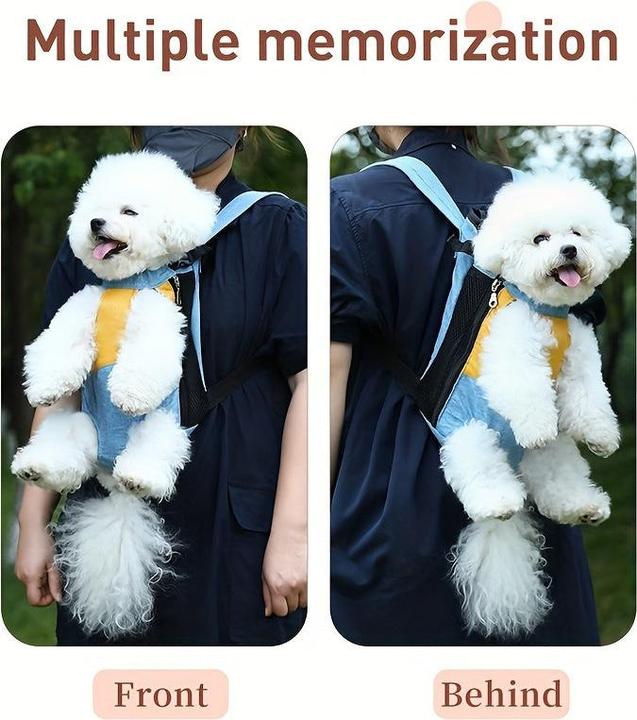 Produktbild Alopini Verstellbarer Tierrucksack für Hunde und Katzen, bequeme Passform, Polyestermaterial mit (Hund, Katze, Atmungsaktiv)