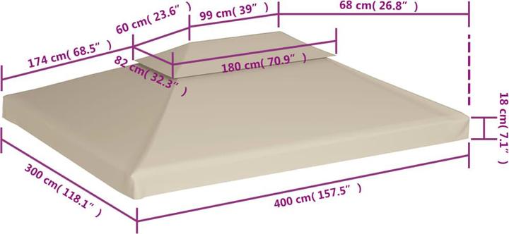 Immagine prodotto VidaXL Xerane (300 cm, 82 cm)