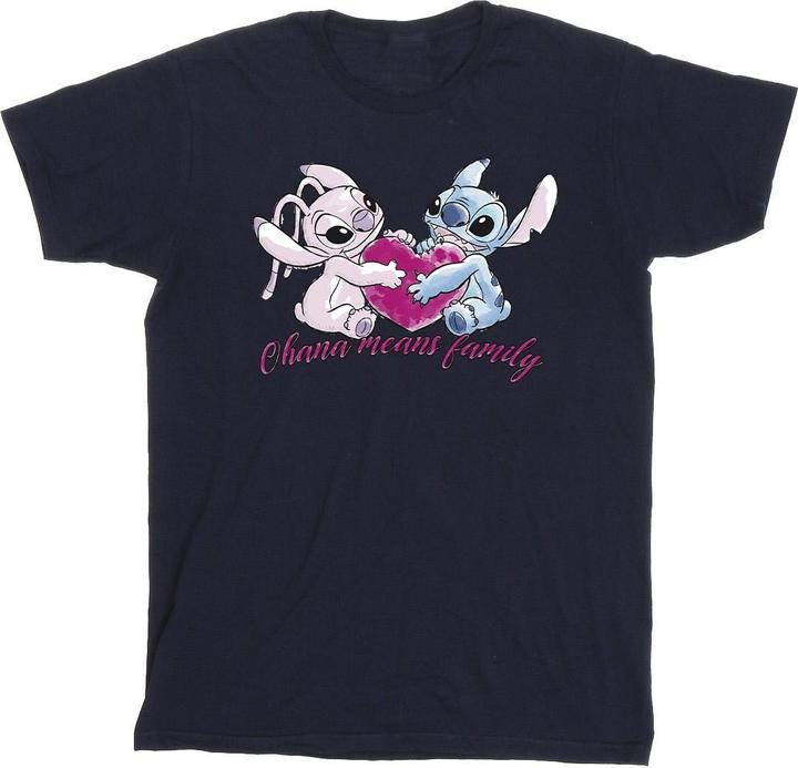 Immagine prodotto Disney Lilo And Stitch Ohana Heart With Angel Maglietta Ragazze (152, 158)