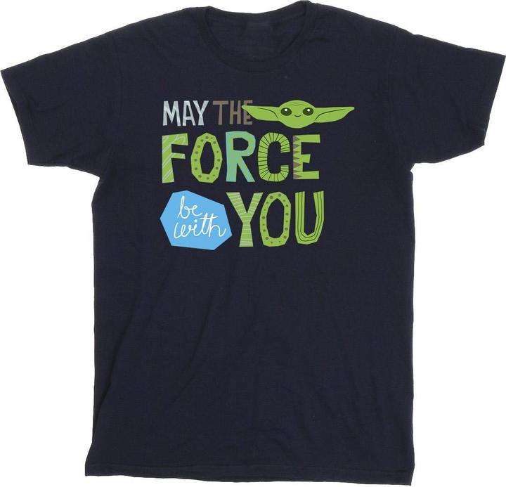 Immagine prodotto Star Wars The Mandalorian May The Force Be With You Maglietta Uomo (4XL)
