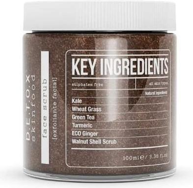 Actual product image Detox Skinfood Face Scrub Exfoliating Face Wash 100ml (Cleaning cloths, 100 ml)