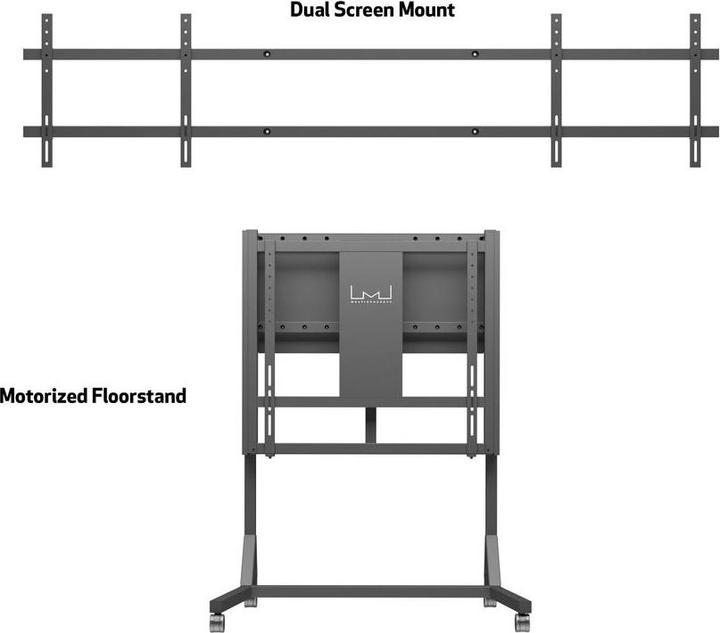 Actual product image Multibrackets MB Motorised Dual TV Stand, black/0440 (84", 160 kg)