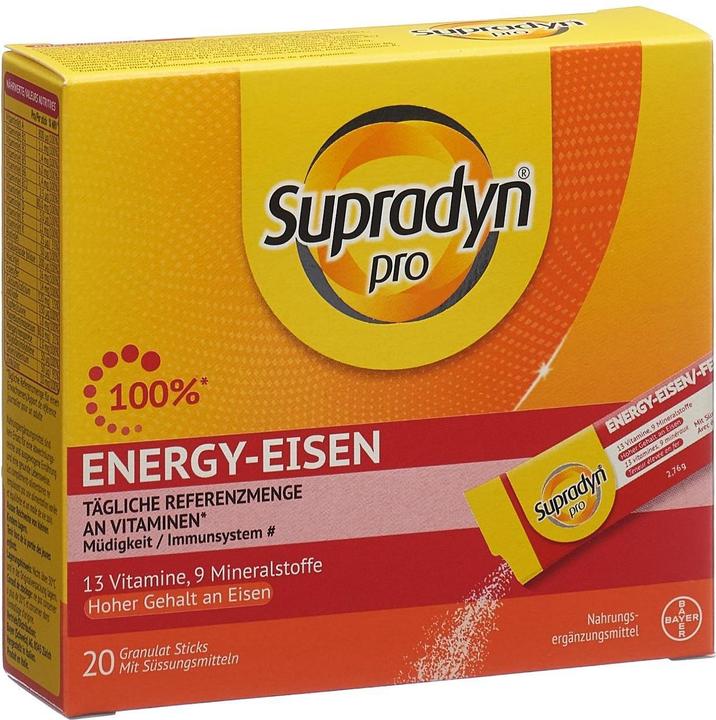 Supradyn Energy Eisen Sticks (20 Stück, Pulver, 77 g)