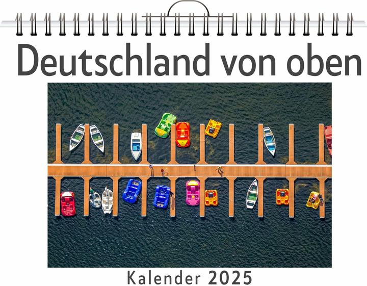 Flip flop Deutschland von oben - (Wandkalender 2025, Kalender DIN A4 quer, Monatskalender im Querformat m (A4, Deutsch)