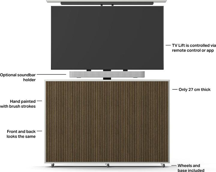 Image du produit Multibrackets Meuble TV Lift Slim y compris système de levage max. 50 kg