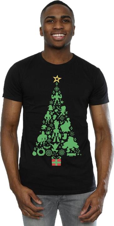 Actual product image Mens Avengers Christmas Tree T-Shirt (4XL)