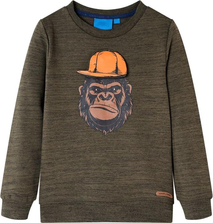 Produktbild VidaXL Kinder-Sweatshirt Dunkelkhaki Melange 116,Material: 80 (116)