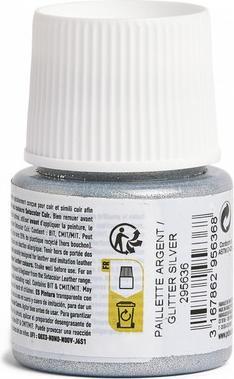 Actual product image Pebeo SetaCuir leather colours (silver glitter, 45 ml)