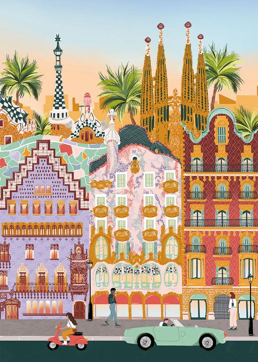 Actual product image Pieces & Peace Puzzle 1000 pieces Barcelona (1000 pieces)