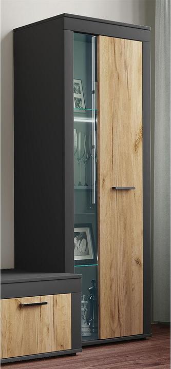 Produktbild VCM Schrank Vitrine Wohnzimmer Glas Usilo (60 x 35 x 159 cm)
