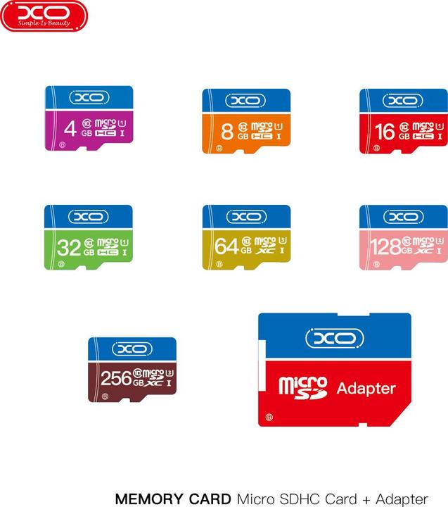 Energie-Label xO memory card 128GB microSDHC cl. 10 + adapter (128 GB, microSDHC, UHS-I)