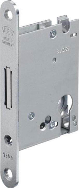 Actual product image BKS Mortice deadbolt lock 1308 PZ20/55 mm forend silver rounded (Mortise lock)