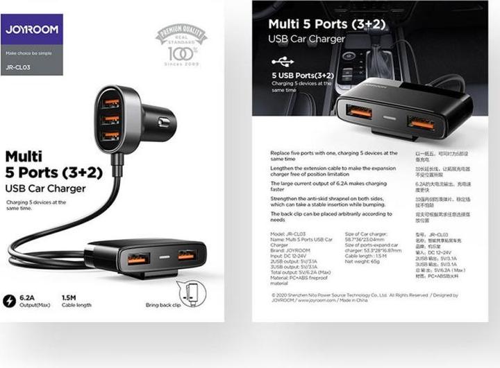 Image du produit Joyroom Multiple Car Charger
