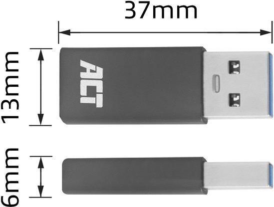 Image du produit USB A – USB C adapter (USB-C, USB-A, 3.80 cm)