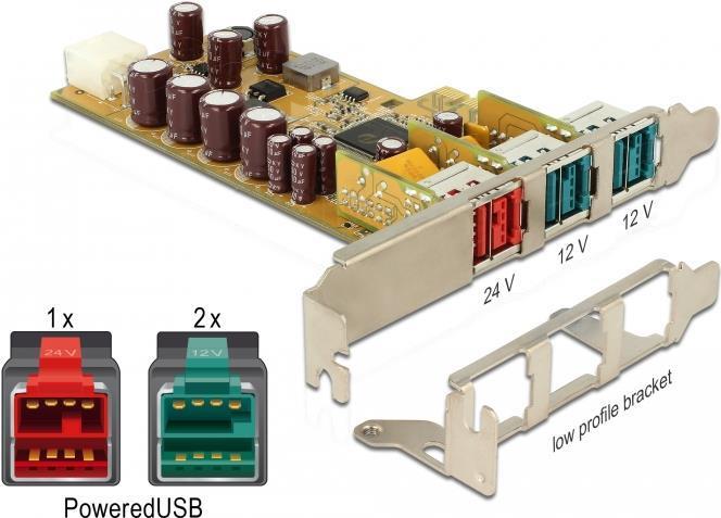 Actual product image Delock 89655 PCI Express card > 1 x 24 V