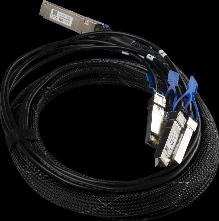 Produktbild MikroTik Twinaxial Breakout Kabel XQ+BC0003-XS+ QSFP28/4x SFP28 3 m (S/STP, CAT6, 3 m)