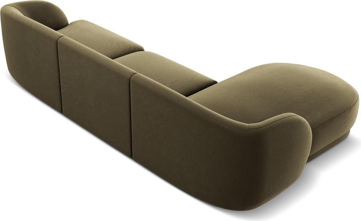 Image du produit Micadoni Canapé D'Angle Gauche Velours, "Miley", 4 Places, 255x156x70Fabriqué en Europe (Canapé d'angle)