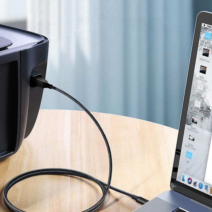 Actual product image Ugreen US370 45034 cable for USB-C / USB-B printer 1m - black (1 m, USB 2.0)