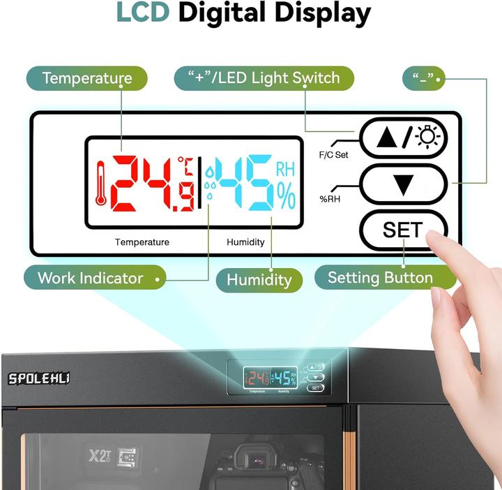 Produktbild Spolehli Kamera-Trockenschrank mit digitalem Luftentfeuchter (70L) (70 l)