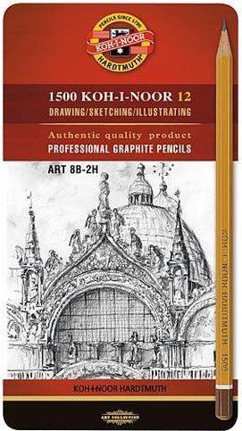 Produktbild Koh-i-Noor BLEISTIFT 8B-2H/12 (2B, 6B, 8B, 7B, 3B, 4B, 5B, 12 x)