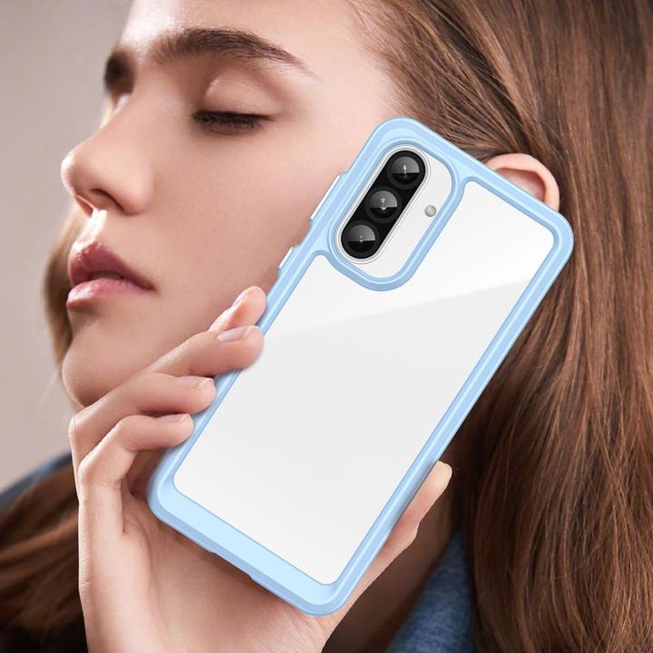 Produktbild Hurtel Back panel cover Outer Space Case for Samsung Galaxy A56 Cover with Flexible Frame - Blue (Samsung Galaxy A56)