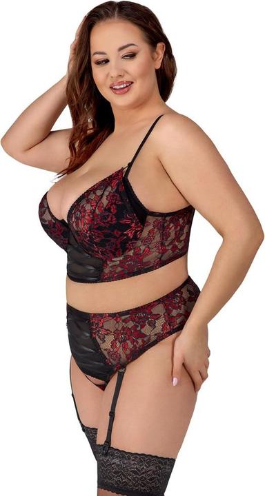 Produktbild Cottelli Collection BH Set schwarz/rot 95E/2XL (95 E)