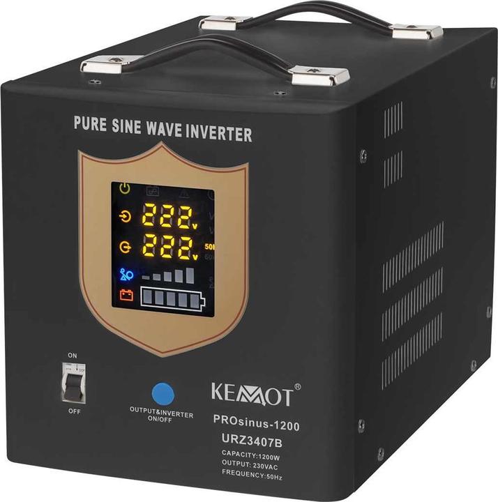 Produktbild Kemo Unterbrechungsfreie Stromversorgung 1200W 12V/230Vac PROsinus-1200 (Online-Doppelwandler USV)