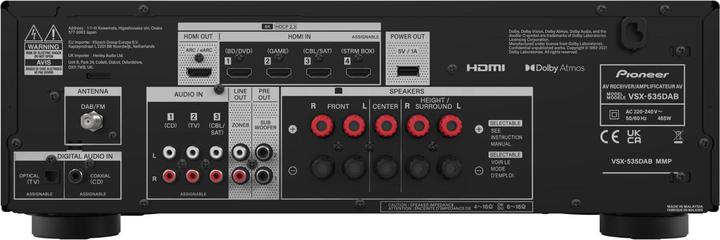 Productafbeelding Pioneer VSX-535D (5.2 kanalen, DAB)