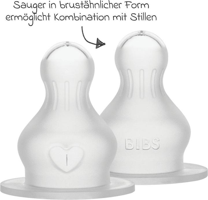 Actual product image Bibs Bottle suction Silicone Slow Flow 2 pieces