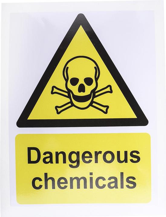 Produktbild Rs Pro Gefahren-Warnschild Vinyl Etikett selbstklebend, Giftig Beschriftung Englisch, 200 mm x 150mm
