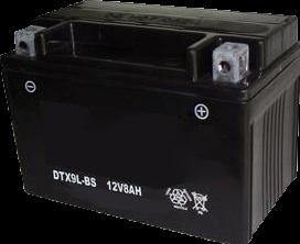 Actual product image Dynavolt Motorbike battery AGM YTX9L-BS 12V 8Ah (12 V, 8 Ah, 90 A)