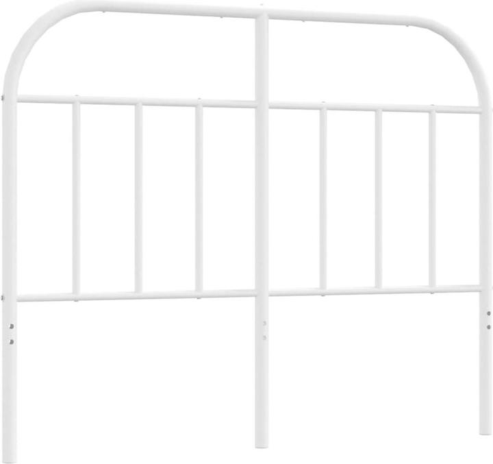 Immagine prodotto VidaXL Kopfteil Metall Weiss 120 cm, Farbe: Weiss (125 x 3 x 100 cm)