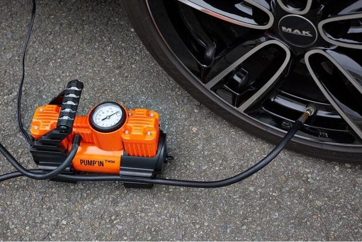 Immagine prodotto Pump'in TWIN - Mini-compressore 12V bi-moteur con accessori. Alimentazione 12V allume-cigare.