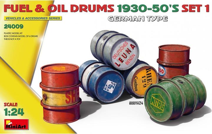 Produktbild 1:24 Dt. Benzin und Öl Fässer 1930-1950