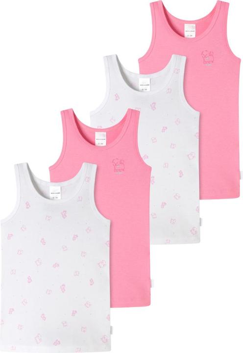 Produktbild Schiesser 4er Pack Kids Girls Feinripp Organic Cotton Unterhemd (128)