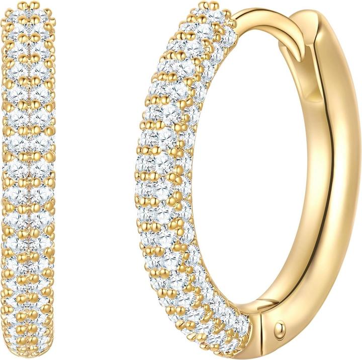 Actual product image Yokoamii Ladies hoop earrings brass - 36398 (Brass)
