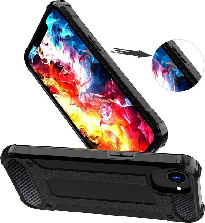 Produktbild Hurtel Hybrid Armor Case für iPhone 16e - Blau (Apple iPhone 16e)