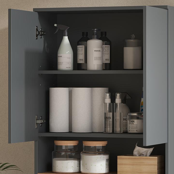 Produktbild Vichy Waschmaschinenoberschrank Viktor, Anthrazit/Goldkraft Eiche, 68 x 100.4 cm