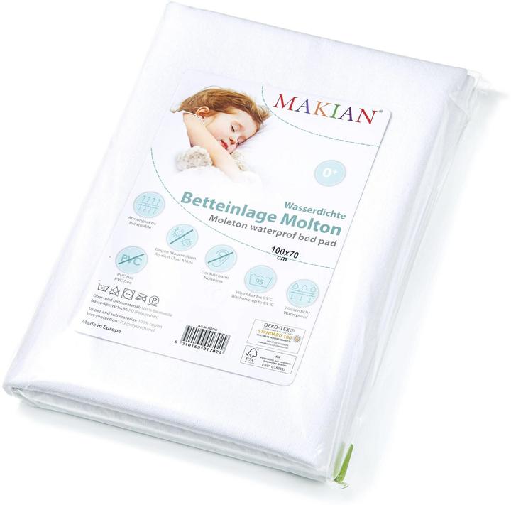 Image du produit Makian Alèses de lit Alèses de lit / surmatelas imperméables - Molleton (70 x 100 cm)