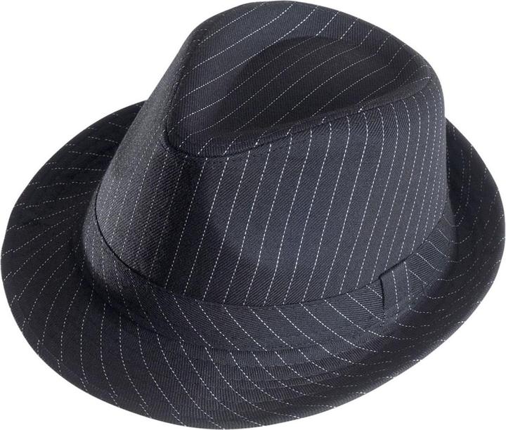 Actual product image Widmann Pinstripe Gangster Hat Black (One size)