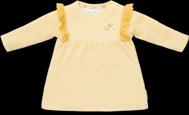 Little Dutch Dress langärmelig Warm Yellow check - 68 (68)
