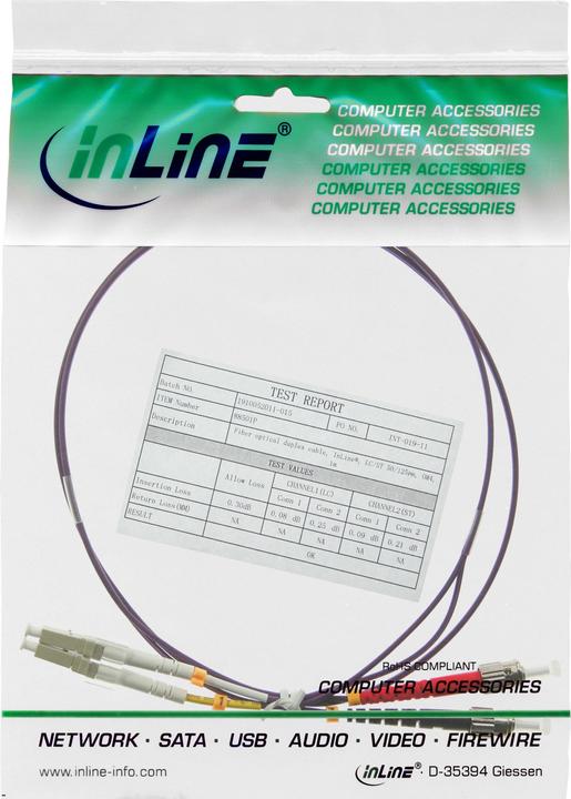 Actual product image InLine LWL Duplex cable (CAT8.1, 5 m)