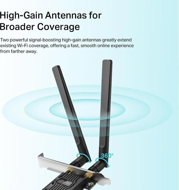 Actual product image TP-Link Archer TX20E Wi-Fi 6 PCIe adapter AX1800 Bluetooth 5.2 (Mini PCI Express)