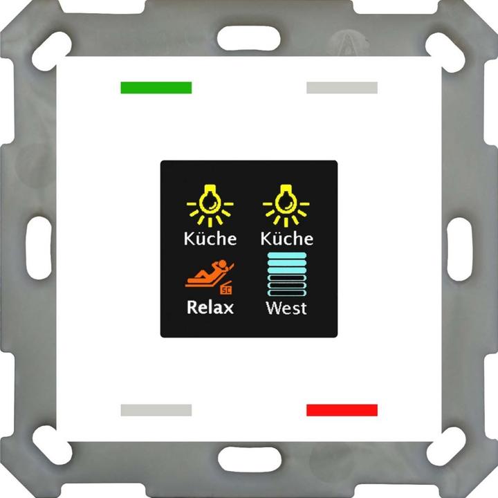 Produktbild MDT BE-TAS55T4.01 Taster Smart 55 4fach m.Farbdisplay+Temp.sensor Reinweiss gl.
