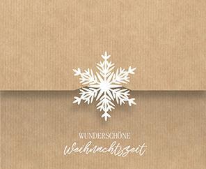 Produktbild Weihnachtskarte 8937 Laserstanzung Schneeflocke (1 Stk.)