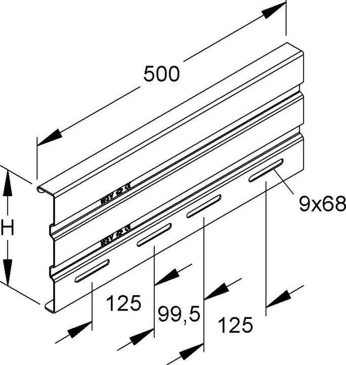 Produktbild Niedax NIE WSV200.500 StoÃstellenverbinder 201,5x500mm bandverz.DIN EN 10346