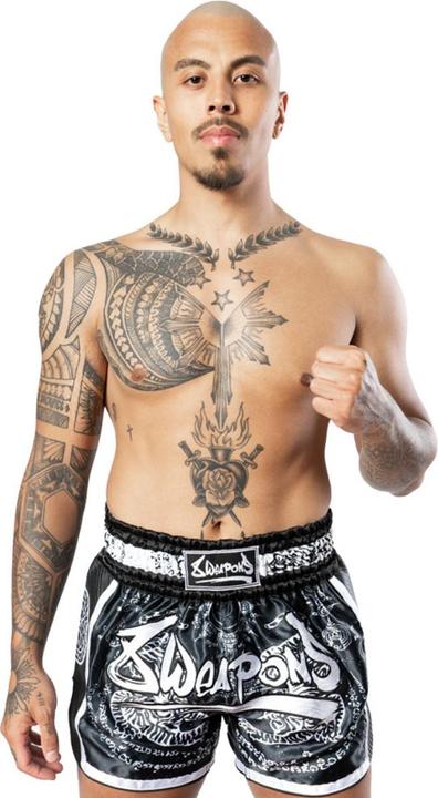 Immagine prodotto 8Weapons 8 WEAPONS Pantaloncini Muay Thai Carbon Sak Yant Tigers nero (M)